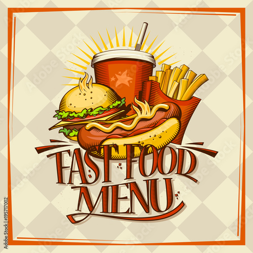 Fast food menu design concept