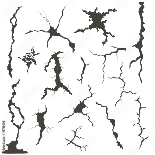 Realistic crack patterns for wall