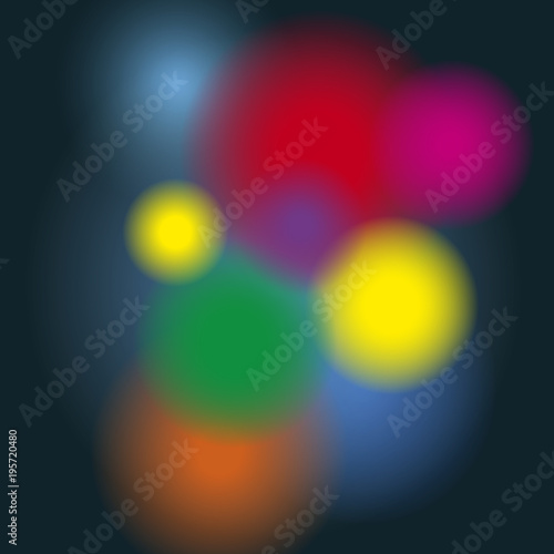 Farbspots in schwarz