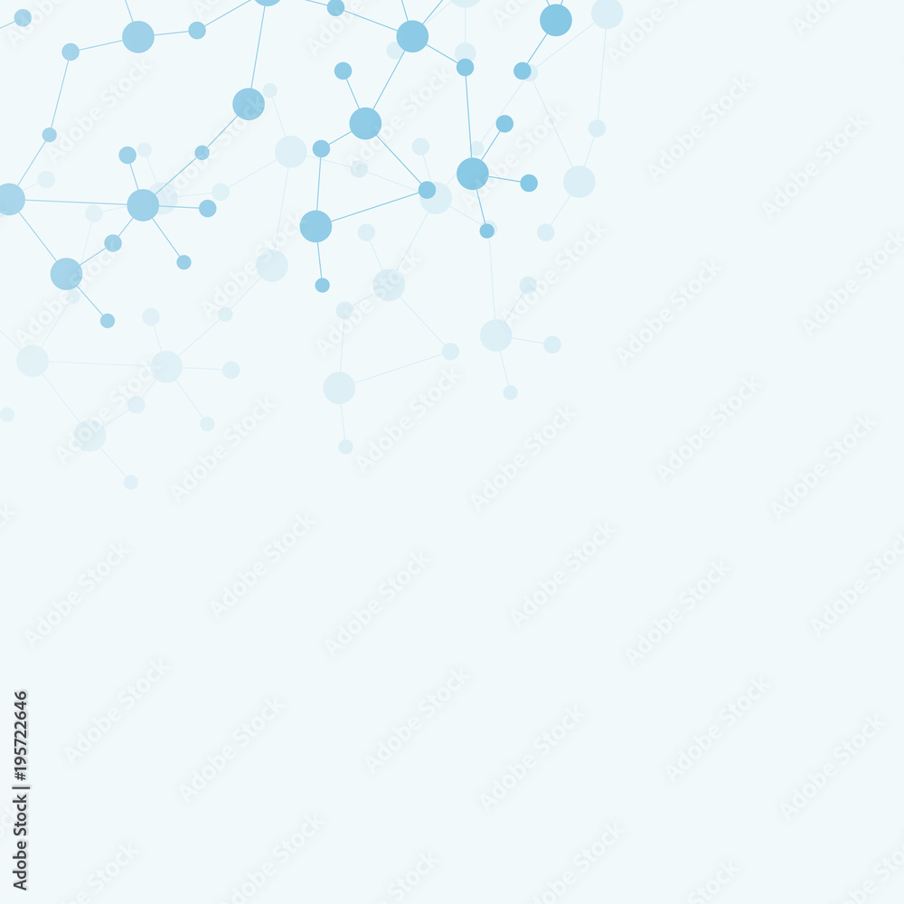 Structure molecule and communication. Dna, atom, neurons. Scientific concept for your design. Connected lines with dots. Medical, technology, chemistry, science background. illustration. Structure molecule and communication. Dna, atom, neurons. Scientific concept for your design. Connected lines with dots. Medical, technology, chemistry, science background. illustration.