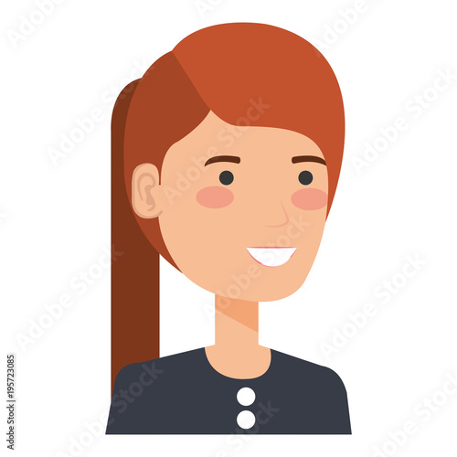 beautiful woman avatar character vector illustration design