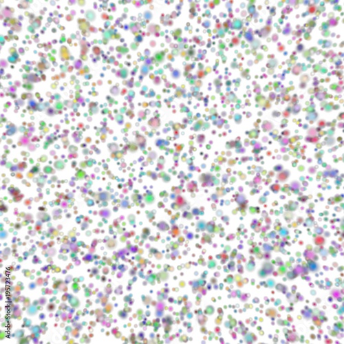 Abstract seamless texture of multicolored dots on a white background