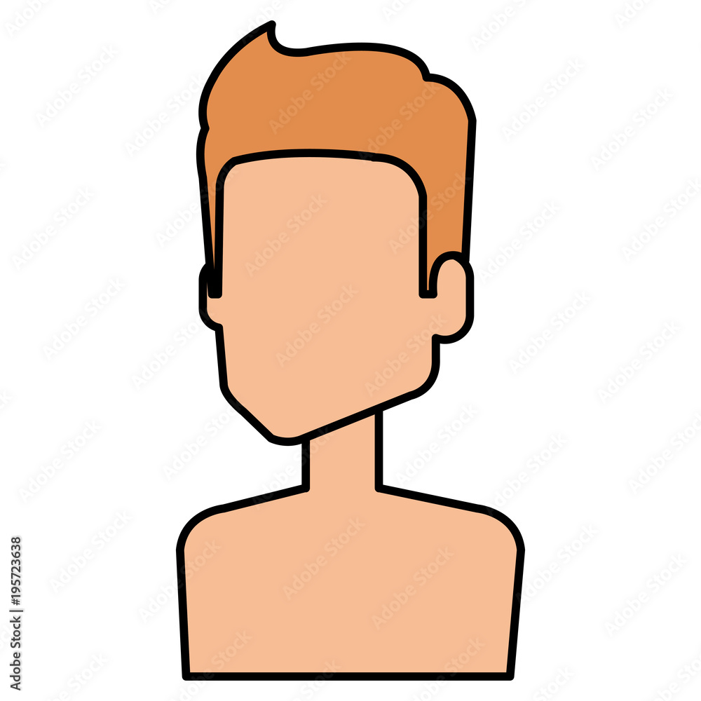 young man shirtless avatar character vector illustration design young man shirtless avatar character vector illustration design