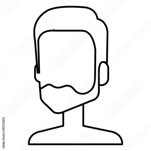 young man shirtless avatar character vector illustration design