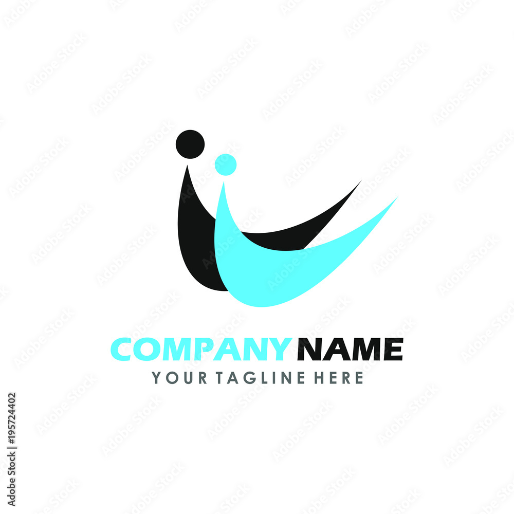 two people logo design template two people logo design template