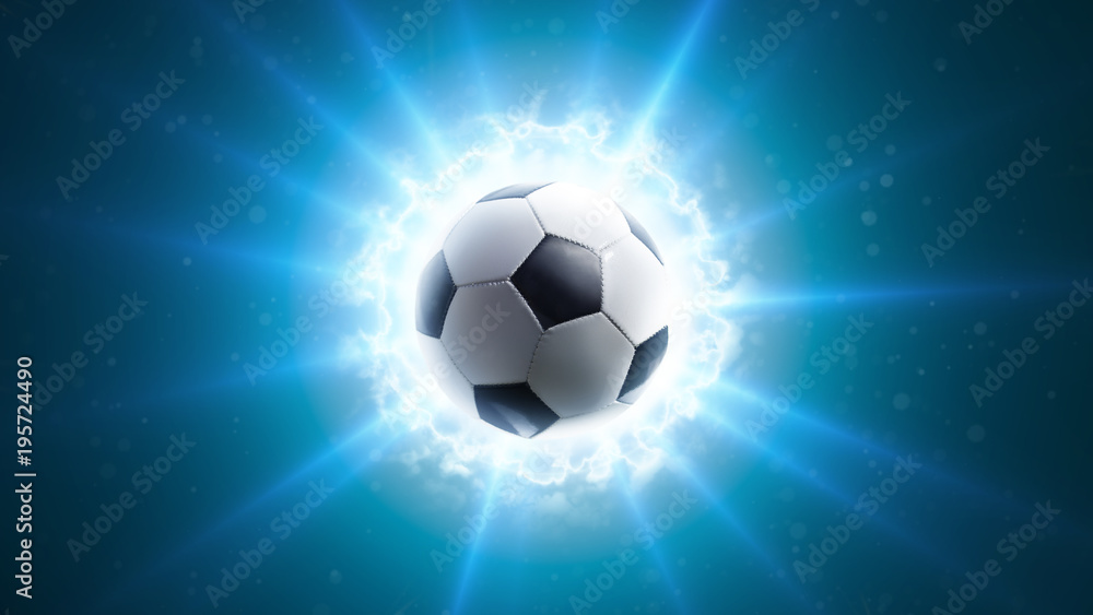 Fototapeta premium Powerful soccer energy