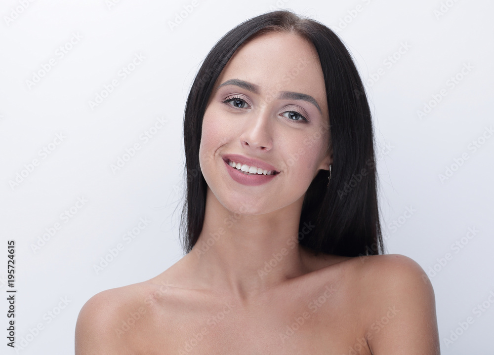 Beautiful girl close up face portrait with long hair style. Beautiful girl close up face portrait with long hair style.