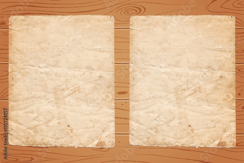 Wooden background with old paper