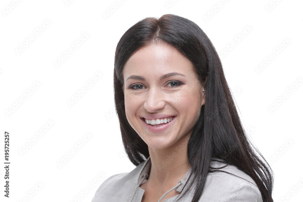Close-up face of a modern young woman Close-up face of a modern young woman