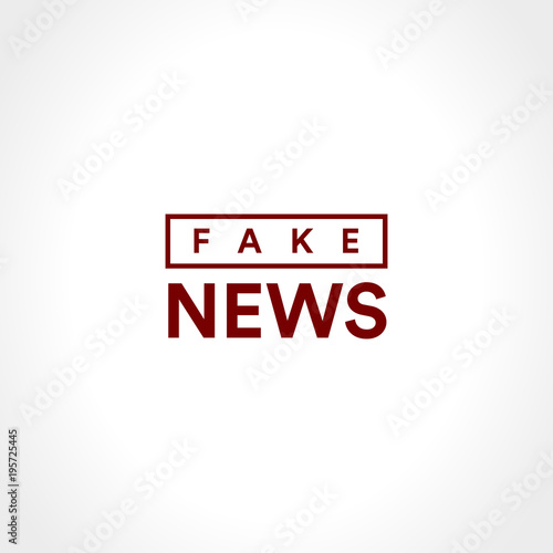 Fake news icon. Disclosure of classified information. Minimalistic style information agency minimalistic style logo template. False broadcast vector illustration.