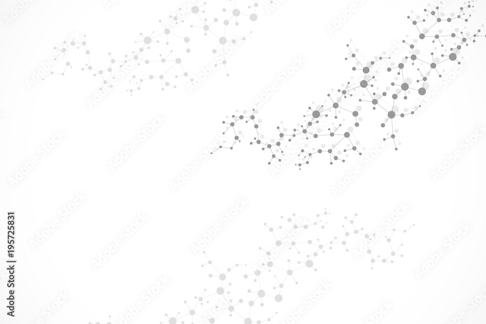Structure molecule and communication. Dna, atom, neurons. Scientific concept for your design. Connected lines with dots. Medical, technology, chemistry, science background. illustration. Structure molecule and communication. Dna, atom, neurons. Scientific concept for your design. Connected lines with dots. Medical, technology, chemistry, science background. illustration.