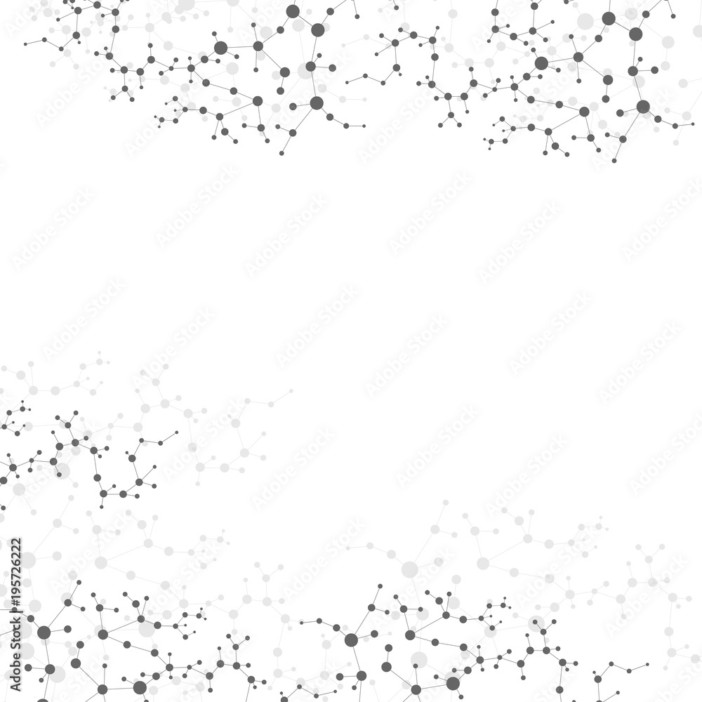 Structure molecule and communication. Dna, atom, neurons. Scientific concept for your design. Connected lines with dots. Medical, technology, chemistry, science background. illustration. Structure molecule and communication. Dna, atom, neurons. Scientific concept for your design. Connected lines with dots. Medical, technology, chemistry, science background. illustration.