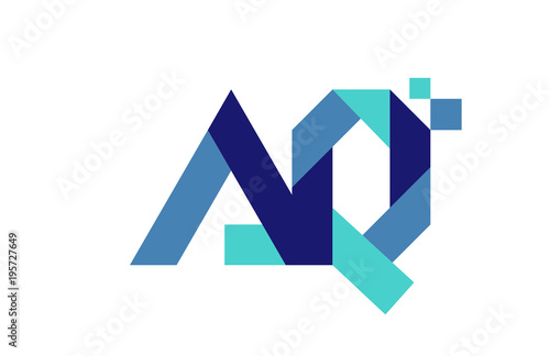 AQ Digital Ribbon Letter Logo 