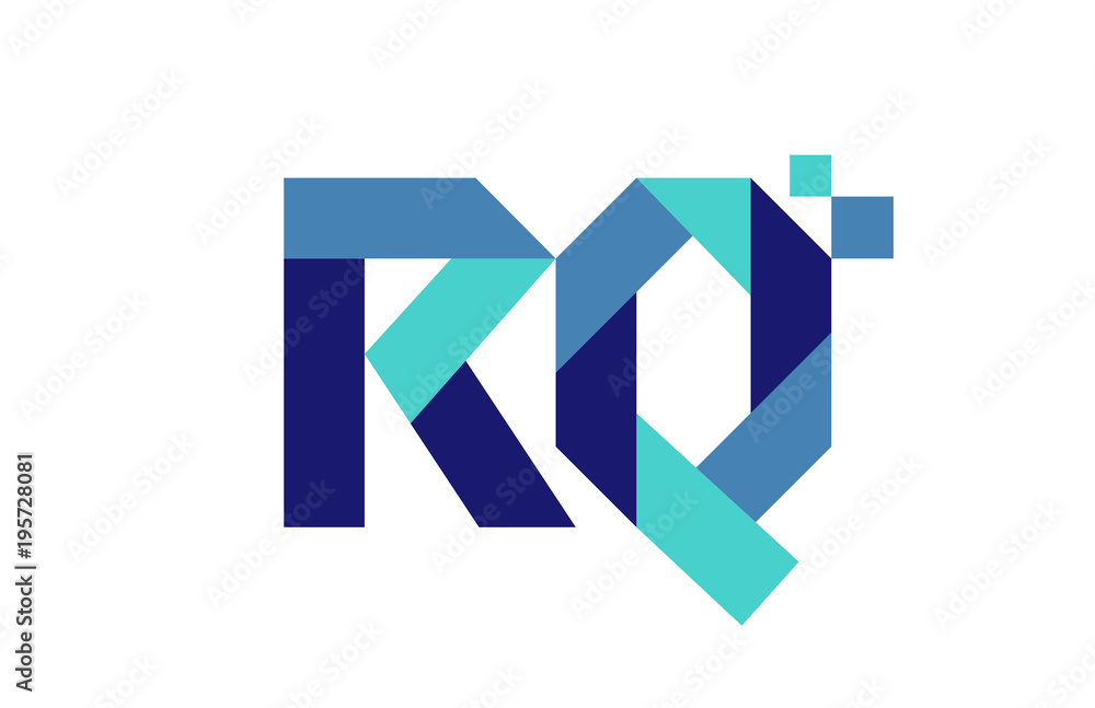 RQ Digital Ribbon Letter Logo RQ Digital Ribbon Letter Logo