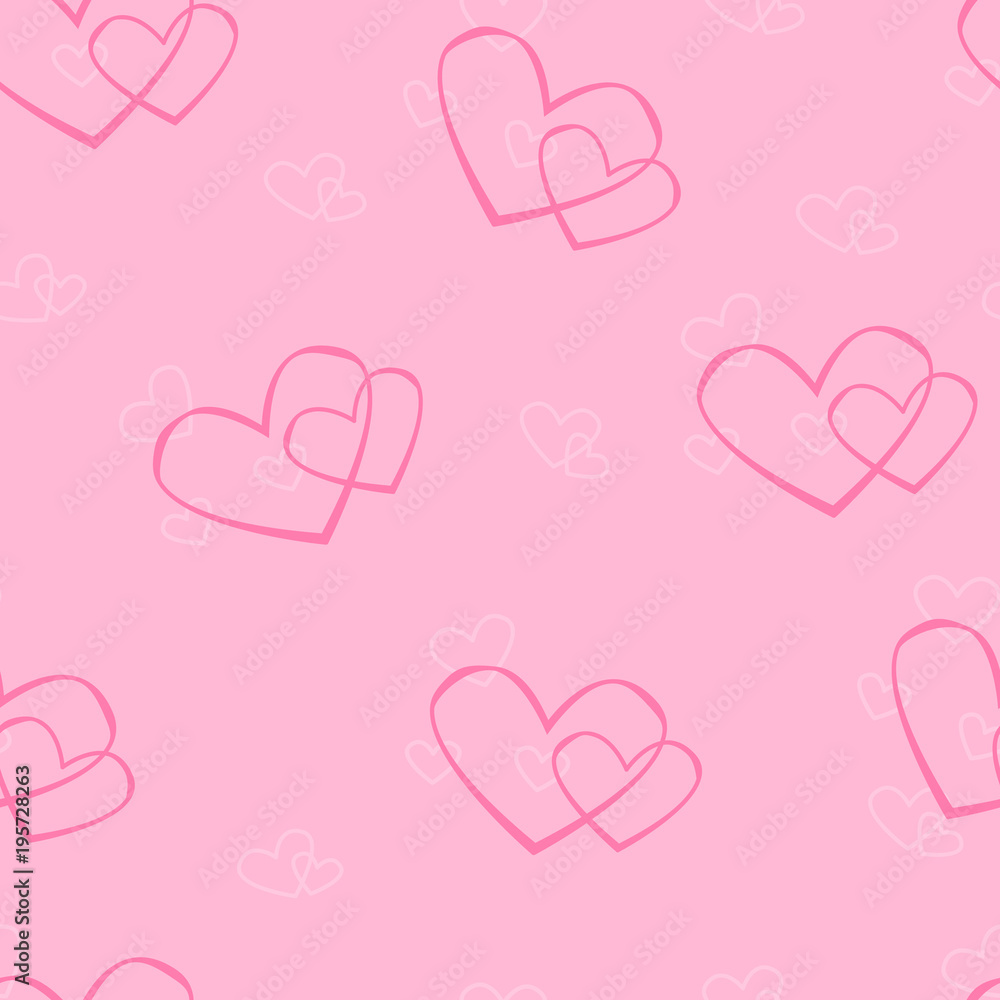 Seamless pattern of hearts for Valentine's day. Seamless pattern of hearts for Valentine's day.