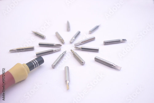 Close up screwdriver shaped stars