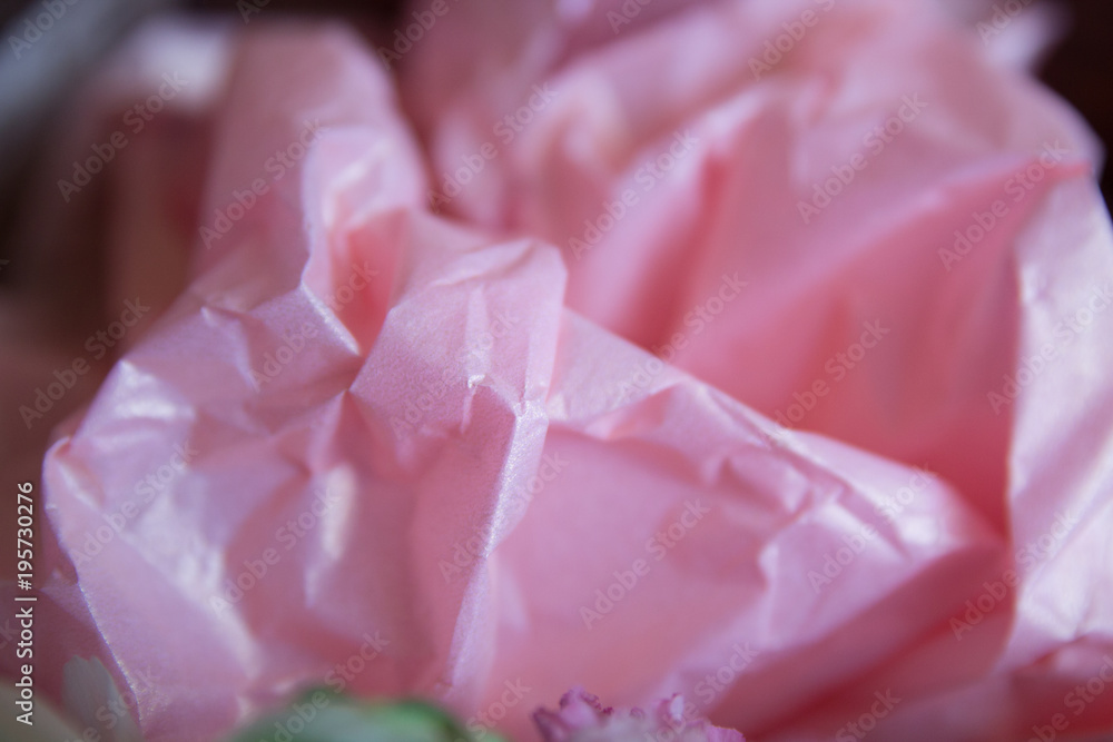 a piece of beautiful pink crumpled gift paper a piece of beautiful pink crumpled gift paper