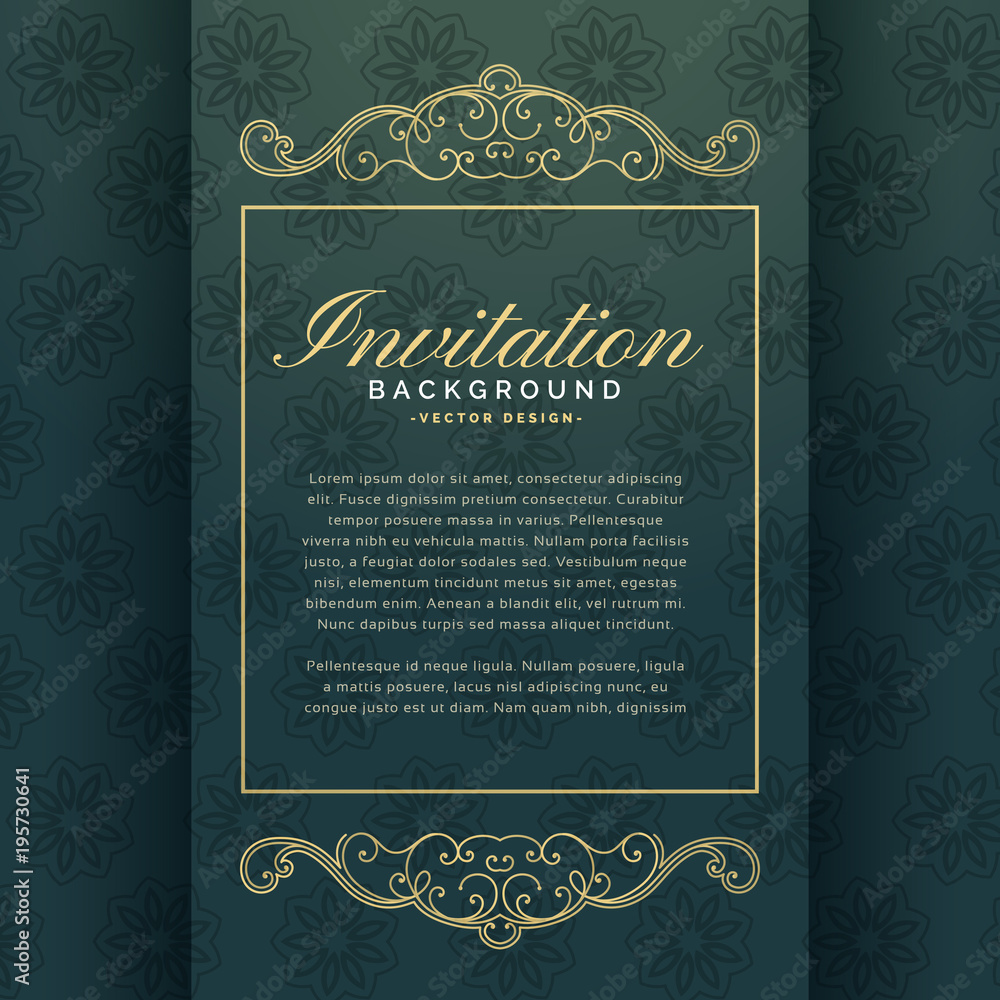 premium invitation template design with floral decoration premium invitation template design with floral decoration