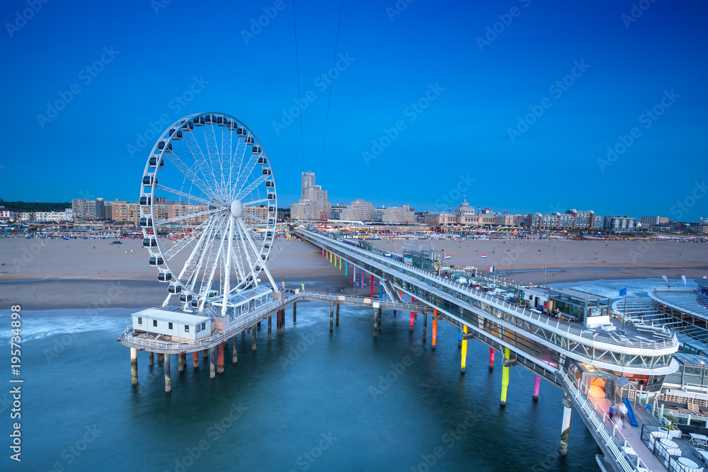 Scheveningen resort on evening