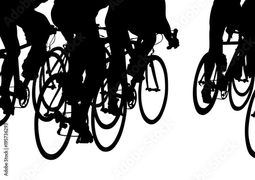 Sport man whit bike at competition