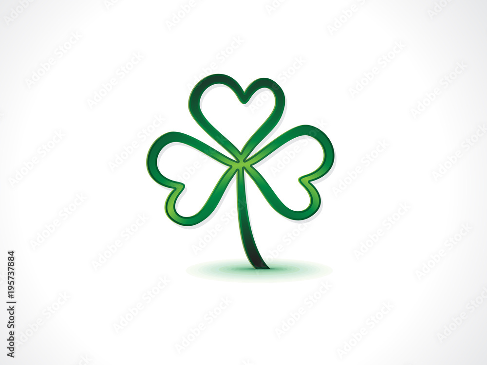 abstract artistic creative hollow st patricks clover