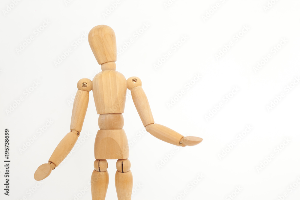 A wooden mannequin offers hugs. On a white background. A wooden mannequin offers hugs. On a white background.