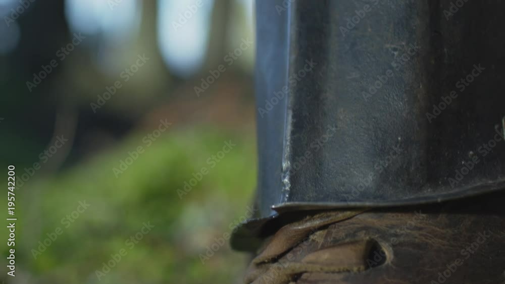 Close up of a greave