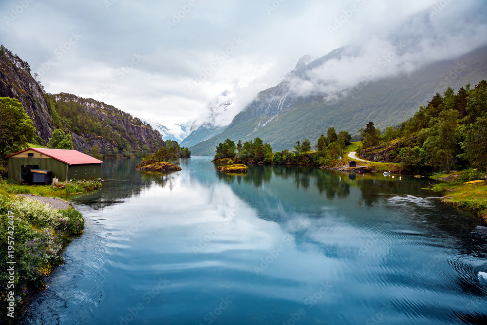 lovatnet lake Beautiful Nature Norway.