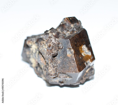 Melanite Garnet rough gemstone photo