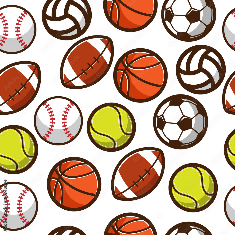 Sport Ball Pattern Seamless