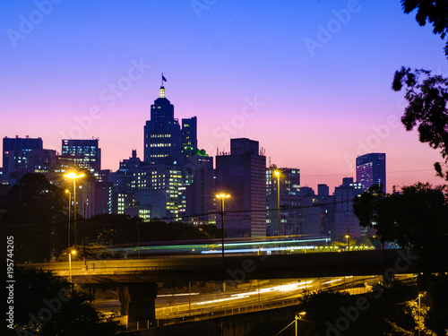 Sao Paulo Downtown Skyline at Sunset - Brazil