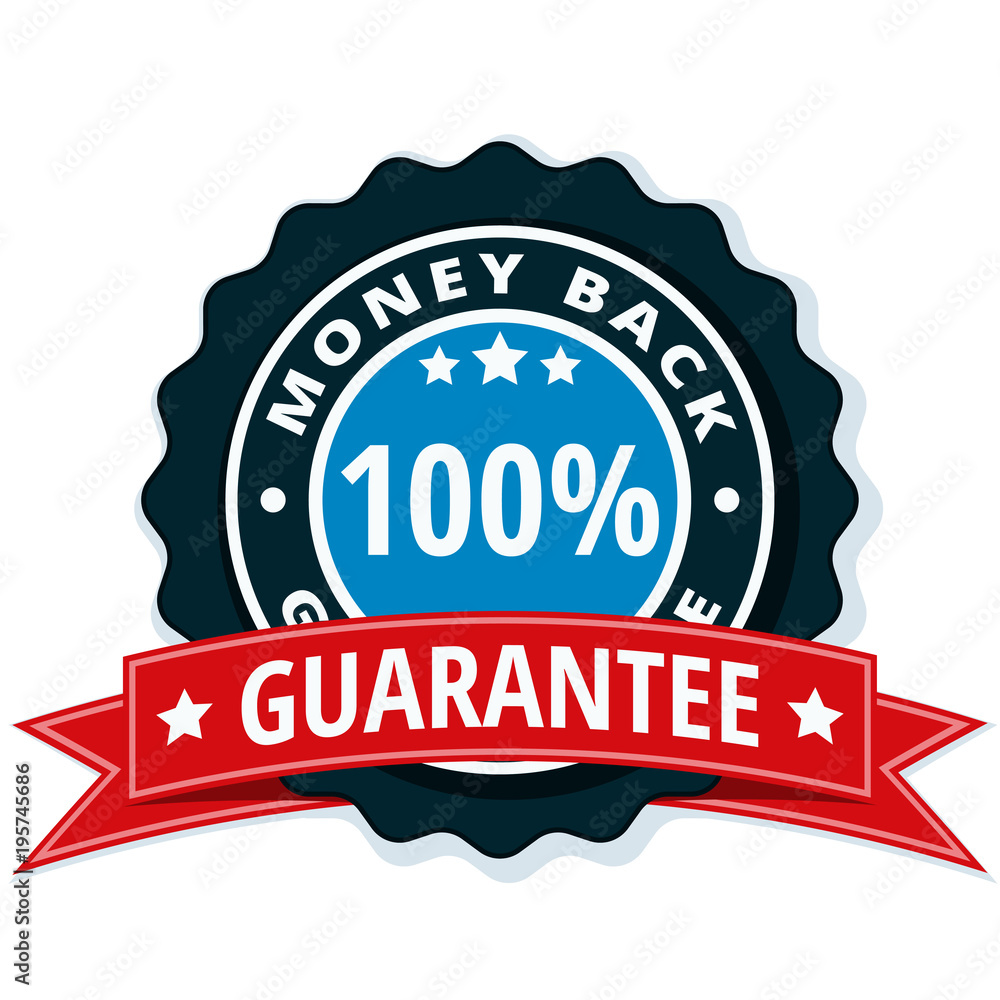 100% Money Back Guarantee illustration 100% Money Back Guarantee illustration
