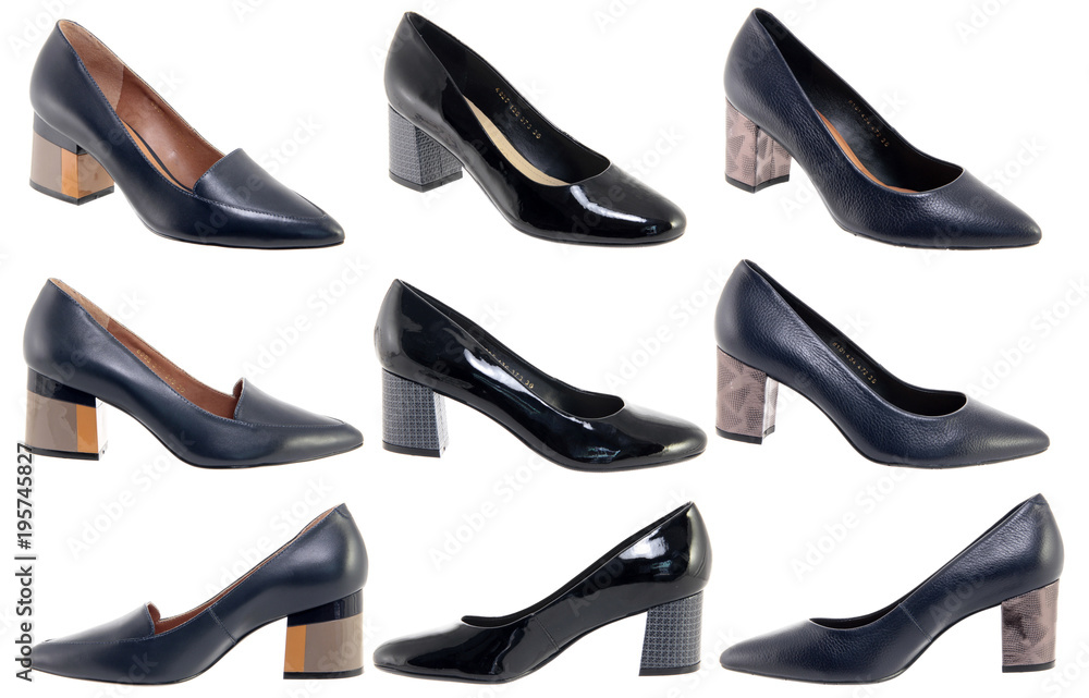 Female shoes on a white background Female shoes on a white background