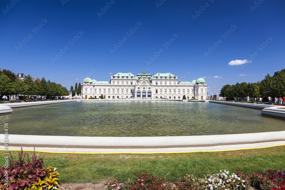 View of the Belvedere Palace. Vienna, Austria