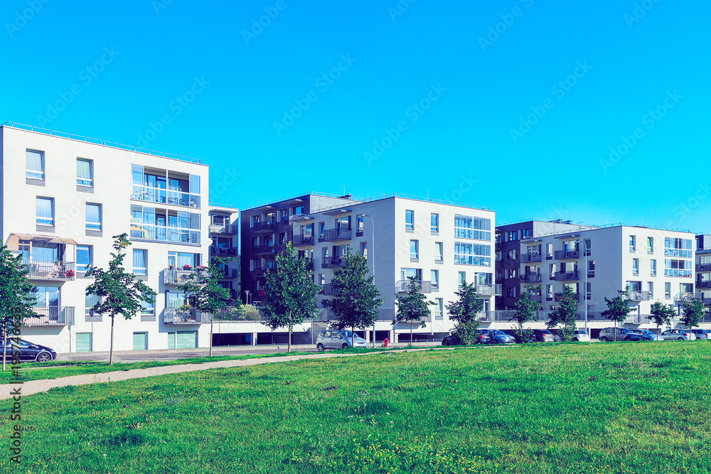Park at new residential buildings with outdoor facilities Vilnius