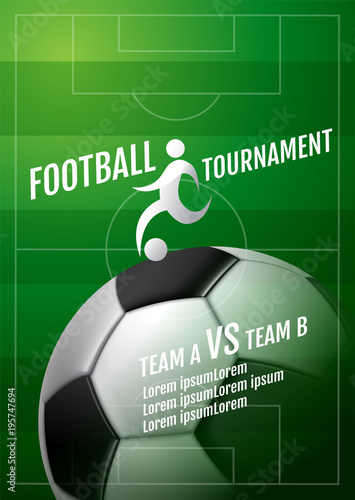 Template Sport Layout Design, Flat Design, Graphic Illustration, Football, Soccer, Vector Illustration.