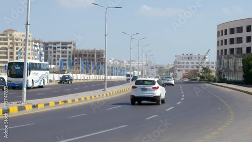 Wallpaper Mural the Car is Driving Along the Road Torontodigital.ca