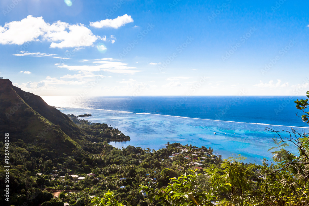 Moorea Island in the French Polynesia. Moorea Island in the French Polynesia.