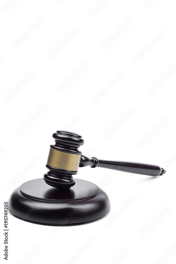 the Hammer Judge on white background. the Hammer Judge on white background.