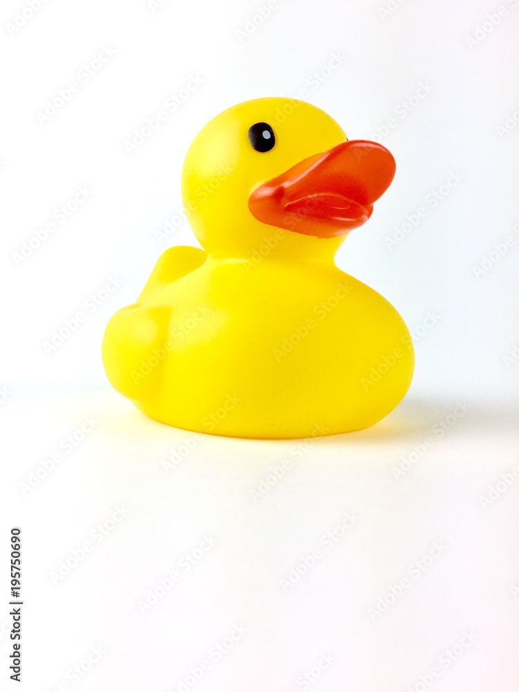 Yellow toy duck isolated on a white background Yellow toy duck isolated on a white background
