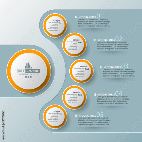 Abstract 3D Paper Infographics