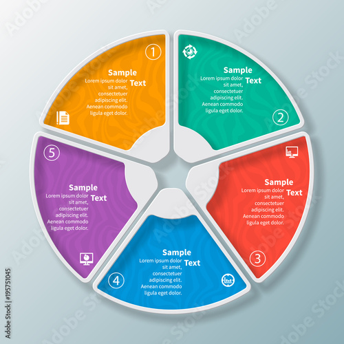 Abstract 3D Paper Infographics