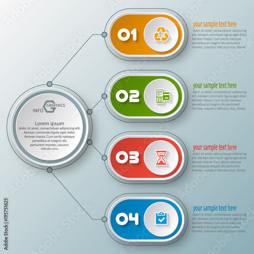 Abstract 3D Paper Infographics
