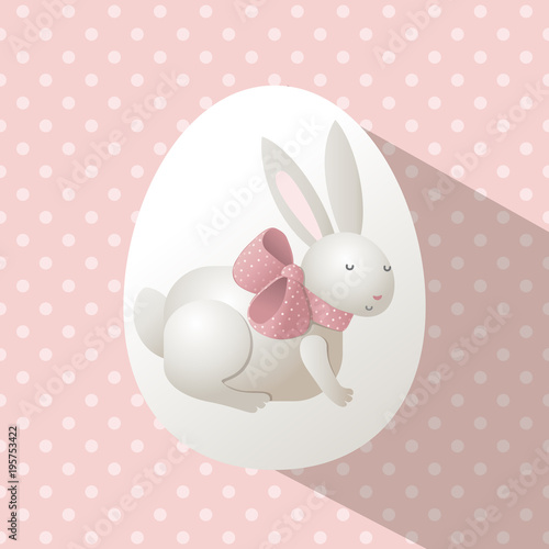 Happy Easter background with rabbit