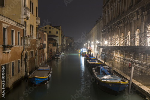 Canal in Venice in the night