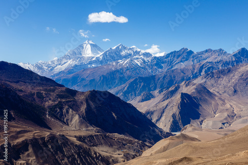 Mount Dhaulagiri and Tukuche Peak. Nepal