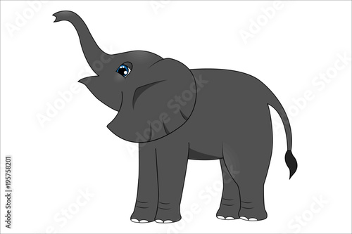 Cute cartoon baby elephant