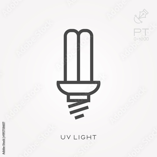 Line icon UV light