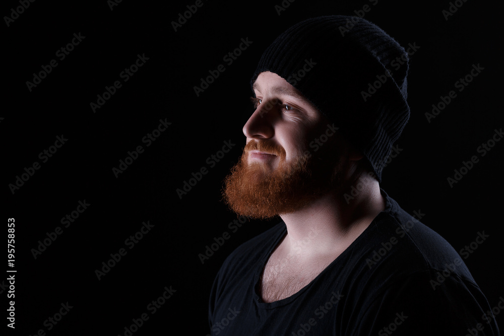 bearded man in hat bearded man in hat