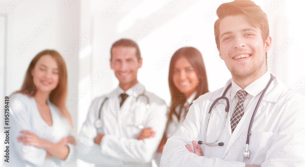 closeup.successful doctors of his colleagues closeup.successful doctors of his colleagues